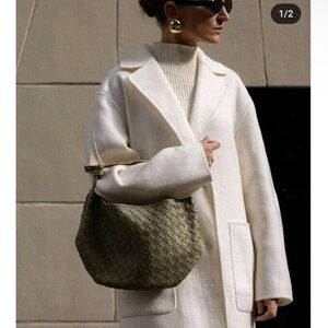 Banana Republic Wool AMINA DOUBLE-FACED TOP COAT S IVORY NWT